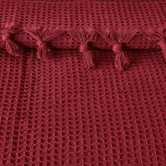 Soft Alora Tek Kişilik Yatak Örtüsü - Kırmızı - 160x230 cm