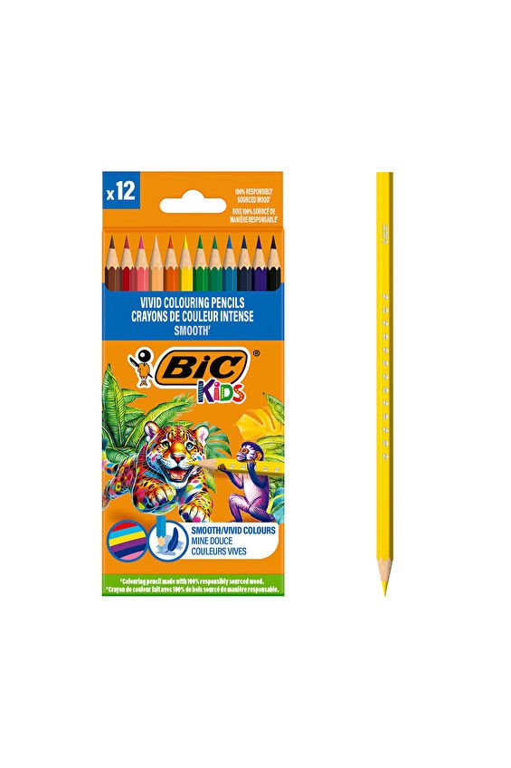 Bıc Smooth Kuru Boya Kalemi 12 Renk