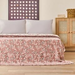 Soft Vinerya Çift Kişilik Yatak Örtüsü - Krem - 220x255 cm