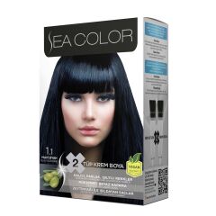 Sea Color Saç Boyası Seti 1.1 Mavi Siyah