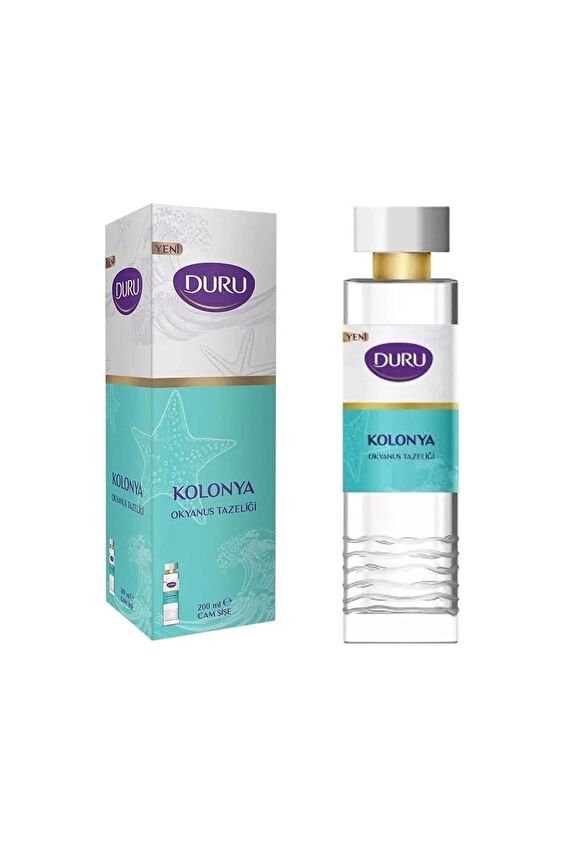 Duru Cam Şişe Okyanus Ferahlığı Kolonyası 200 ml