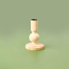 Konik Şamdan - Krem - 9,5x9,5x12,8 cm
