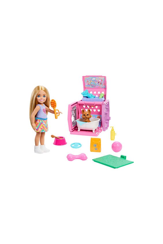 Barbie Chelsea Köpekçiğin Taşıma Çantası Oyun Seti JDF89