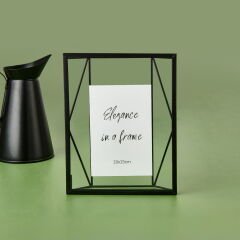Elegance Çerçeve - Siyah / Beyaz - 10x15 cm