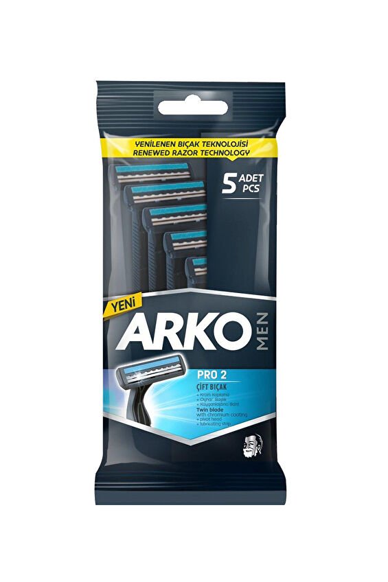 Arko Tıraş Bıçağı T2 Pro Poşet 5'li