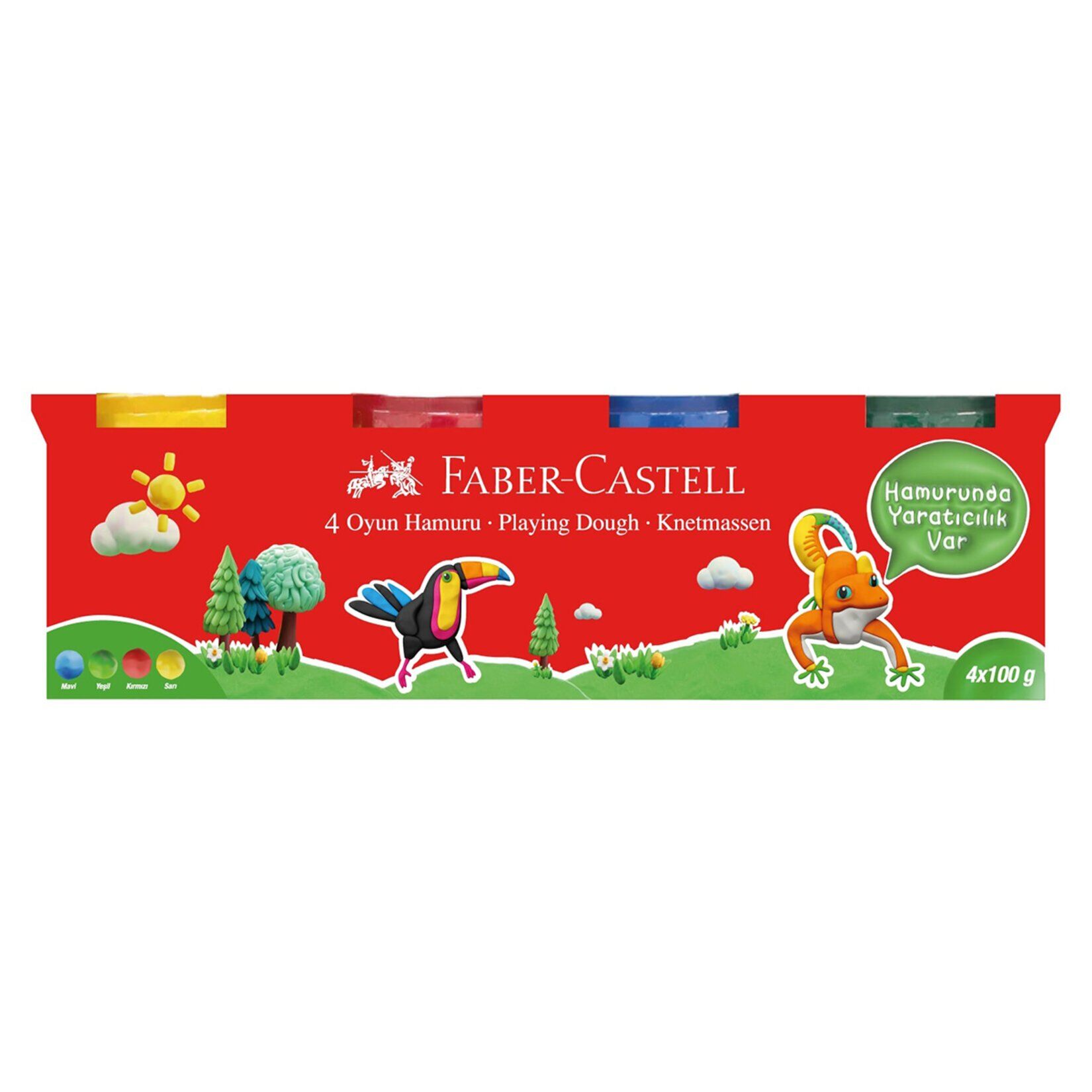 Faber Castell Bls Oyun Hamuru Klasik Renkler 4 x 100