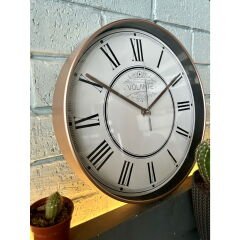 Elegant Duvar Saati - Bronz / Beyaz - 30 cm