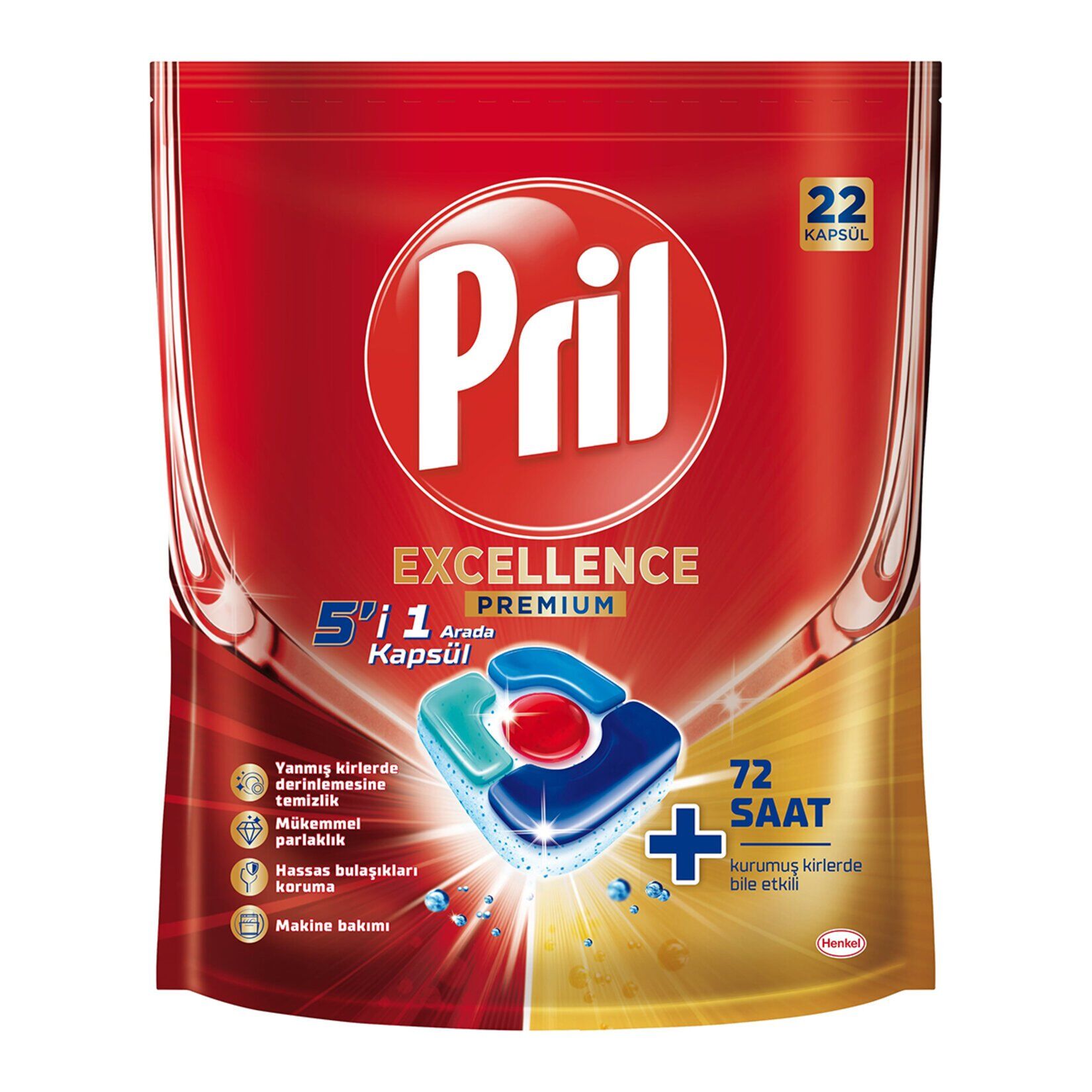 Pril Excellence Premium 5'i1 Arada Kapsül 22'li 409.2g