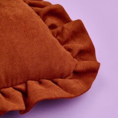 Soft Nora Sandalye Minderi - Kiremit - 40x40 cm