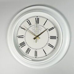 Rustik Duvar Saati - Beyaz - 45 cm