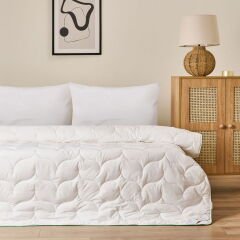 Soft Tek Kişilik Bambu Yorgan - Beyaz - 155x215 cm