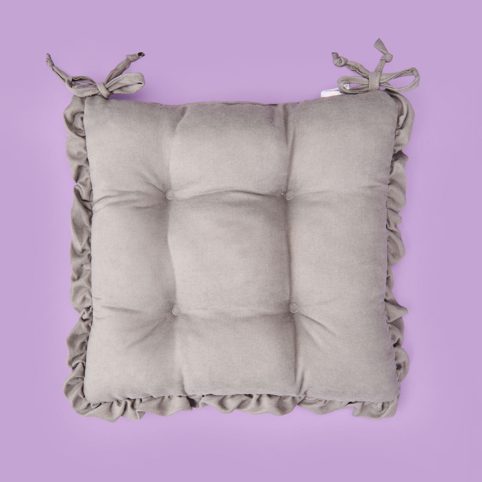 Soft Nora Sandalye Minderi - Gri - 40x40 cm