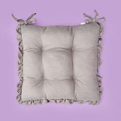 Soft Nora Sandalye Minderi - Gri - 40x40 cm