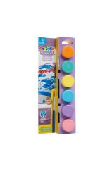 Carioca Tempera Suluboya Süper Yıkanabilir Fırçalı Pastel Renkler 6*25ml