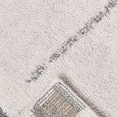 Soft Palm Tufting Banyo Paspası - Beyaz - 60x90 cm