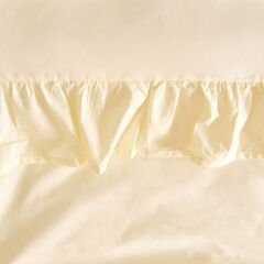 Soft Boho Fırfırlı Çift Kişilik Nevresim Takımı - Bej