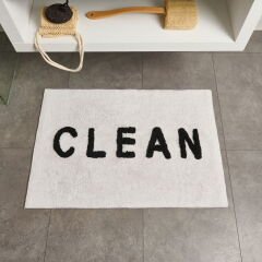 Soft Clean Tufting Banyo Paspası - Beyaz - 60x90 cm
