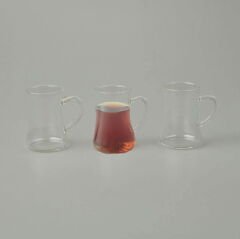 Keyif 3'lü Cam Kupa - Şeffaf - 200 ml