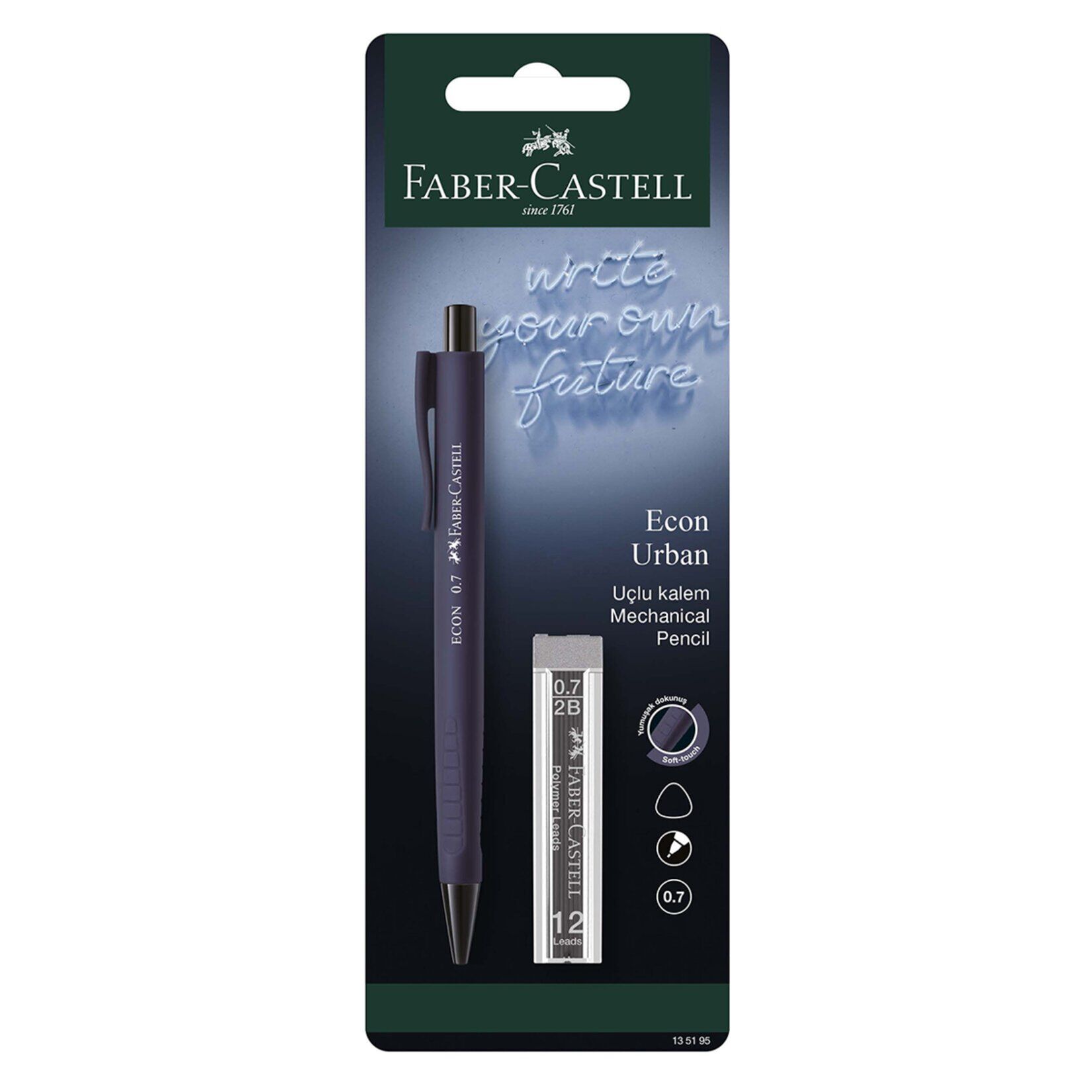 Faber Castell Econ Rubberized Versatil Kalem + 0.7 Uç