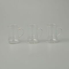 Keyif 3'lü Cam Kupa - Şeffaf - 200 ml