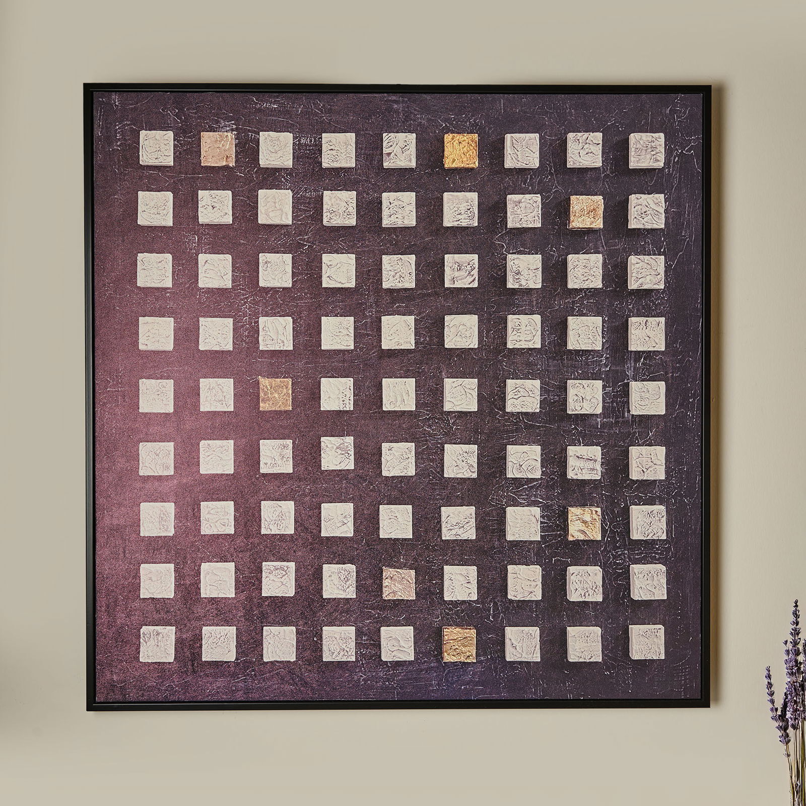 Deco Darkness Kanvas Tablo - Siyah - 100x100 cm