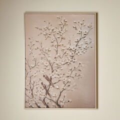 Deco Bloom Kanvas Tablo - Krem - 100x75 cm