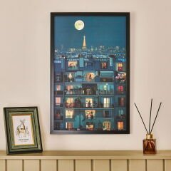 Deco Voisins Tablo - Mavi - 40x60 cm