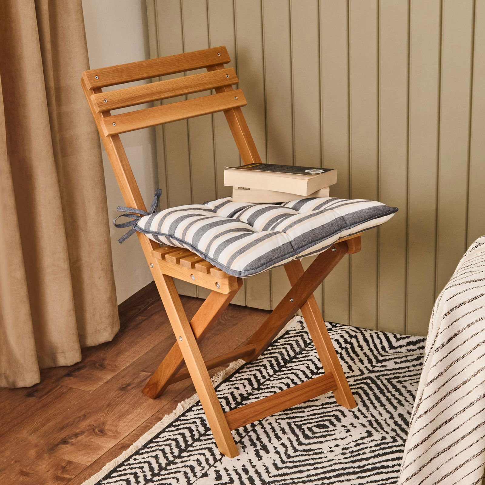 Soft Sogno Sandalye Minderi - Ekru / Renkli - 43x43 cm