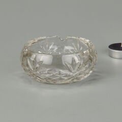 Soga Yuvarlak Cam Küllük - Şeffaf - 9,5 cm