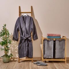 Soft Gent Erkek Bornoz - Antrasit - L / XL