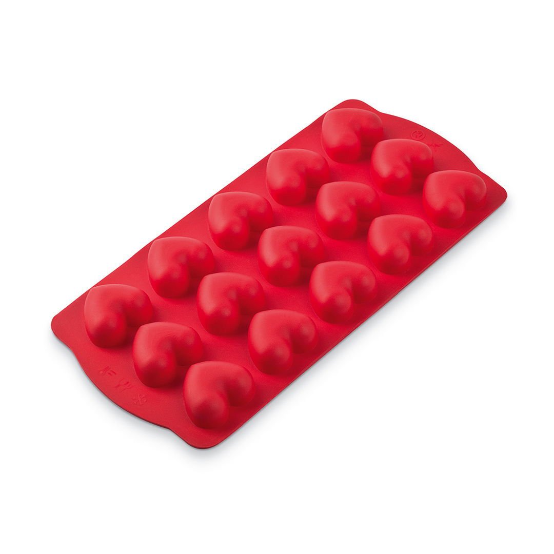 Kalp Buz ve Çikolata Kalıbı - Kırmızı