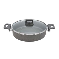 Granit Karnıyarık Tenceresi - Gri - 28 cm