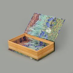Deco Irises Dekoratif Kutu - Mavi / Yeşil - 19,5x12x5 cm
