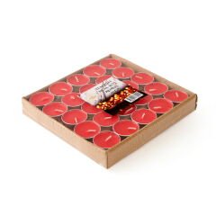Candle Dekoratif 50'li Tealight Mum - Çilek Kokulu