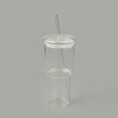 Cam Pipetli Bardak - Şeffaf - 1 lt