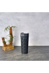 Tohana Paslanmaz Çelik Termos Kupa Siyah 400 cc