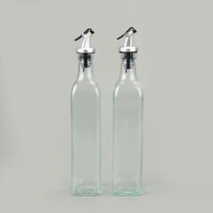 2'li Cam Yağlık Sirkelik - Şeffaf - 500 ml