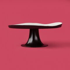 Kitchen Jota Ayaklı Tabak - Beyaz / Siyah - 21 cm