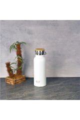 Tohana Bambu Kapaklı Termos Matara Beyaz 500 cc