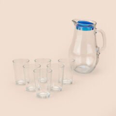 Bistro Su Seti - Şeffaf / Mavi - 1850 ml