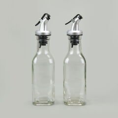 2'li Cam Yağlık Sirkelik - Şeffaf - 200 ml