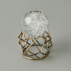 Deco Örgü Cam Top Dekor - Bronz - 14 cm