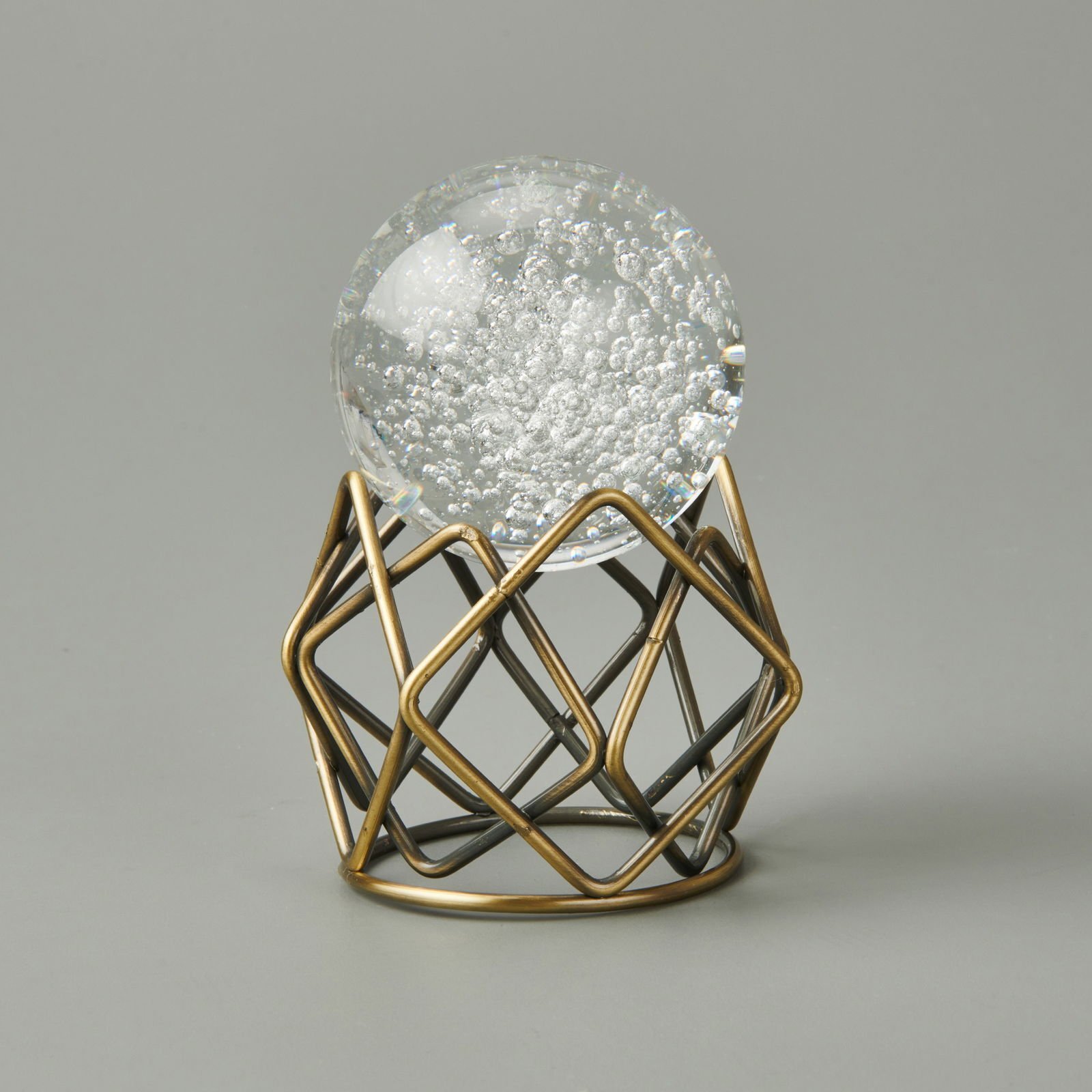 Deco Örgü Cam Top Dekor - Bronz - 14 cm