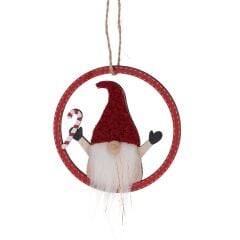 Koopman Kırmızı Noel Baba Figürlü Yılbaşı Ağaç Süsü