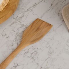 Zeytin Ağacı Düz Spatula - Açık Kahverengi - 30 cm