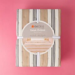 Soft Galler Tek Kişilik Yatak Örtüsü - Bej - 160x230 cm