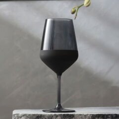 Matte 4'lü Ayaklı Bardak - Siyah - 490 ml