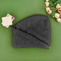 Mikrofiber Saç Havlusu - Antrasit - 57x27 cm