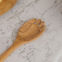 Zeytin Ağacı Servis Kaşığı - Açık Kahverengi - 30 cm