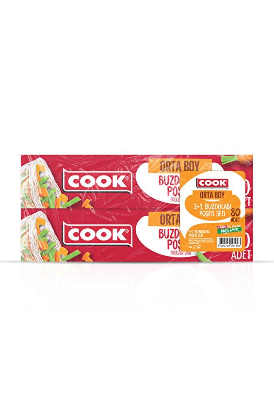 Cook Buzdolabı Poşeti 4 Al 3 Öde Orta 80 Adet